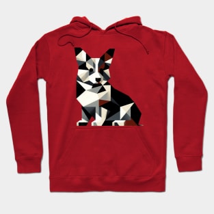 Abstract Design Tricolor Corgi Hoodie